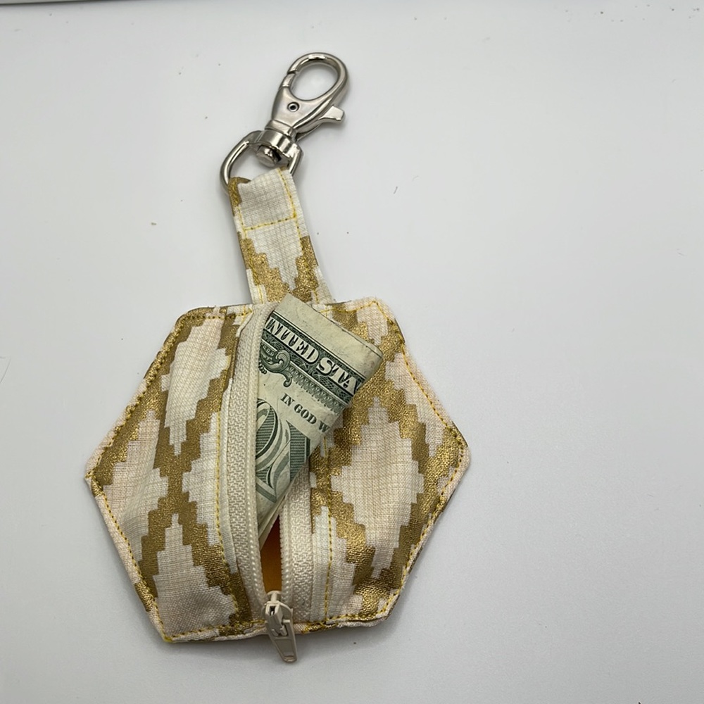 Hexagon Pouch with Clip